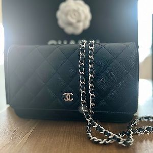 Classic Chanel wallet on chain caviar - purchased Jan 1 2024 in Paris, France
